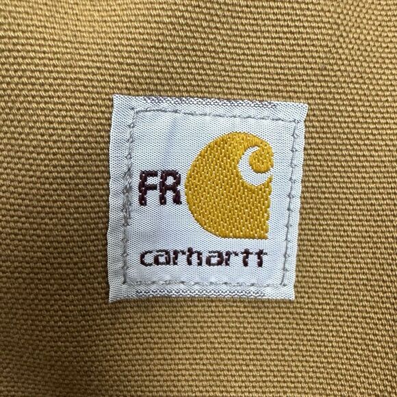 Carhartt Flame Resistant Brown Traditional Duck Quilt Lined Jacket Size 2XL USA - Picture 9 of 16